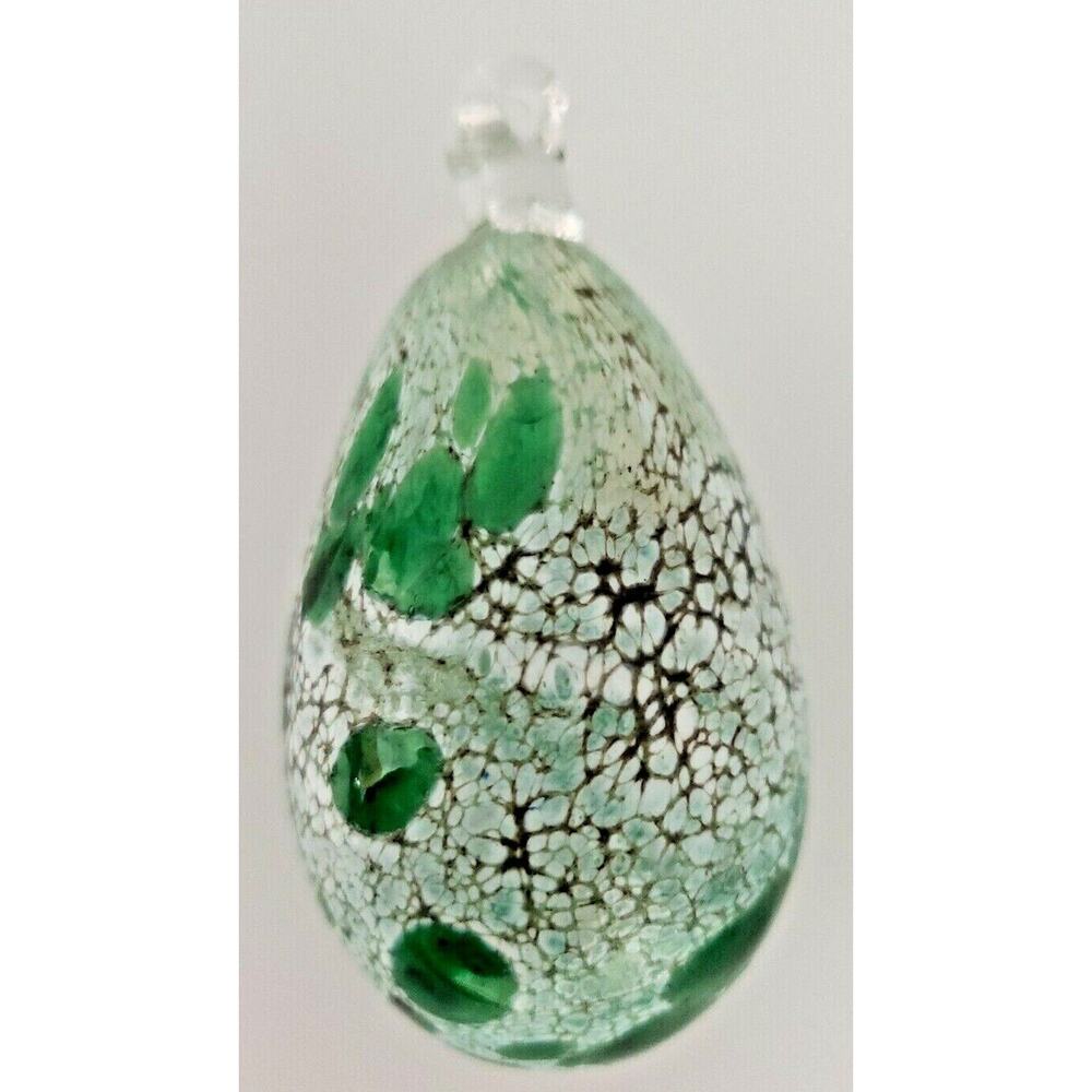 Vintage Hand Blown Stained Glass Egg Ornament Rare Find PB160/26